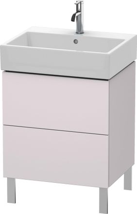 Duravit Unidad De Lavabo Duravit L-cube, Vertical 58,4 X 45,9 Cm, 2 Extra&iacute;bles, Para Vero Air 235060, Color: Blanco Lila Seda Laca Mate - Lc677508787
