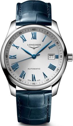 Longines Master Collection Automatic 40mm Silver Dial Leather Strap Mens Watch L2.793.4.79.2