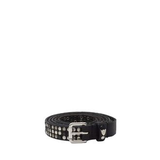 HTC Belts, female, Black, Size: 75 CM Cintura con borchie altezza 3 cm