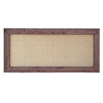 NATYAL Cabecero de rat&aacute;n y madera maciza en tonos oscuros 190x74cm