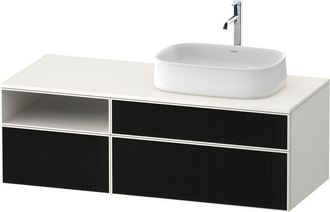 Duravit Duravit - Lavabo Consola Zencha, 1300x550mm, 2 Extra&iacute;bles, 1 Caj&oacute;n