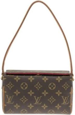 Louis Vuitton Pre-owned Canvas Shoulder Bag - Dames - Vintage Schoudertas - Bruin - ONE Size - Vintage