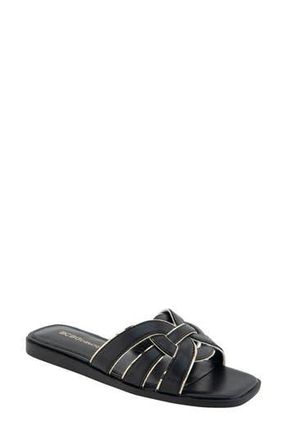 BCBGeneration Meltem Slide Sandal in Black/Platino at Nordstrom Rack, Size 7