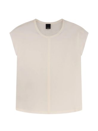 Pinko Blossom Boxy Short-Sleeved Fabric T-shirt