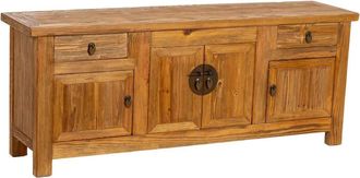 Wanderlust Deco Mueble bajo de madera marr&oacute;n 159x39x63h cm