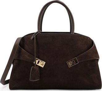 Ferragamo Dark Brown Leather Shoulder Bag