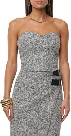 JLUXLABEL All You Need Strapless Tweed Top in Gray at Nordstrom, Size X-Large