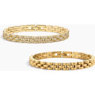 Electric Picks Mini Bennett Bracelet Set of 2 in Gold at Nordstrom