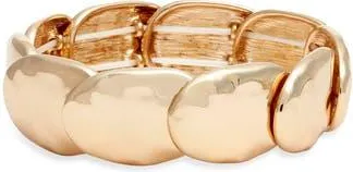 Open Edit Oval Stretch Bracelet in Gold at Nordstrom Rack