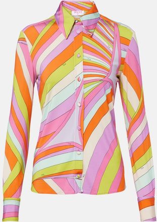 Pucci Iride satin jersey shirt