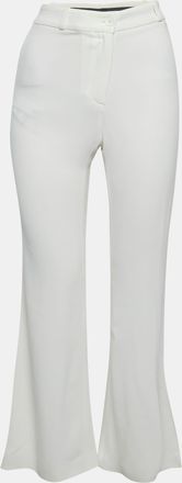 Roberto Cavalli White Crepe Flared Leg Pants