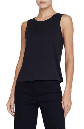 L'agence Mikaela Organic Cotton Tank in Black at Nordstrom Rack, Size Large