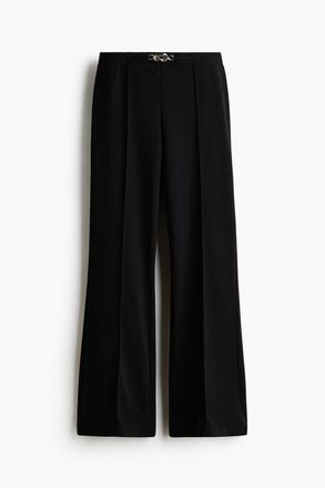 H&M Bootcut Ponte Di Roma Trousers in Black at Nordstrom, Size Xx-Large