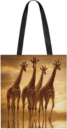 Generic Giraffe Wild Animal Tote Bag for Women Men Shoulder Bags Purses Pouch Handbags
