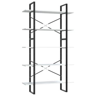 vidaXL Vidaxl - Estanter&iacute;a De 5 Niveles Madera Ingenier&iacute;a Blanca 100x30x175 Cm