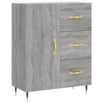 Berkfield Home Sideboard Grey Sonoma 69.5x34x90 cm Engineered Wood