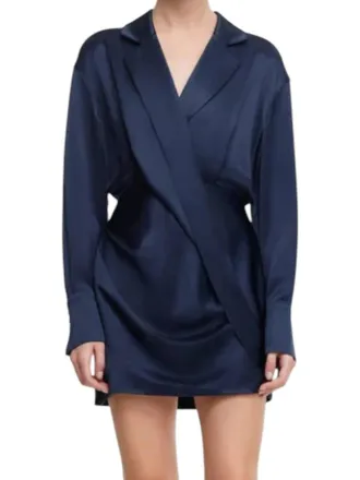 Acler Woodbine Dress In Navy