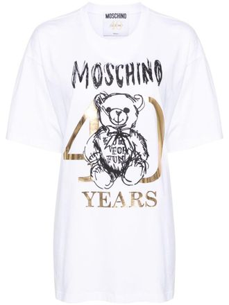 Moschino T-shirt met teddybeerprint - Wit