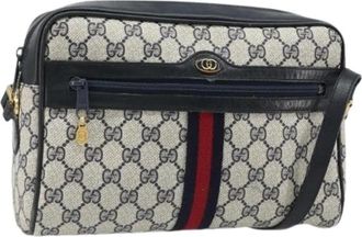 Gucci Pre-owned Vintage Shoulder Bag - Dames - Vintage Schoudertas - Blauw - ONE Size - Leer - Vintage
