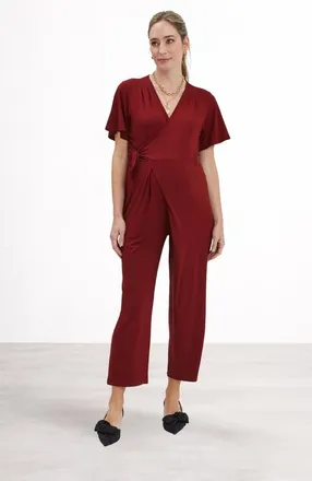 Nom Maternity Lucia Maternity Jumpsuit in Claret at Nordstrom, Size X-Small