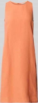 Marc O'Polo Leicht ausgestelltes Leinenkleid in Kniel&auml;nge in Orange, Gr&ouml;&szlig;e 36