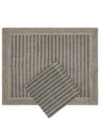 Brunello Cucinelli placemat and napkin set - Grey