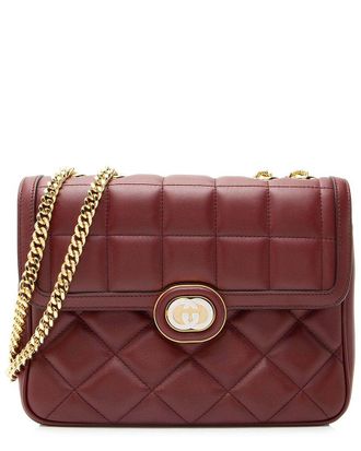 Gucci Red Calfskin Deco Small Shoulder Bag (Authentic Pre-Loved)