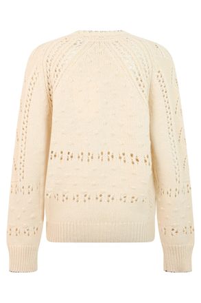 Isabel Marant Womens Long Sleeve Sweater Ecru Cotton