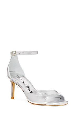 Stuart Weitzman Nudista Ankle Strap Sandal in Silver at Nordstrom Rack, Size 8