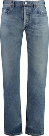 Saint Laurent Relaxed Rechte jeans - Heren - Jeans - Blauw - Maat: W30 Katoen