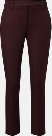 Brunello Cucinelli Pantaloni cropped Monili in misto cotone