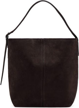 Mango Large Suede Bucket Bag in Chocolate at Nordstrom