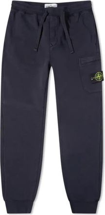 Stone Island Cotton Fleece Joggers Navy 741564551-V0020
