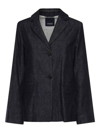Max Mara Single-Breasted Stretch Denim Jacket