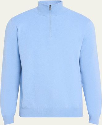 Massimo Alba Mens Cashmere Half-Zip Sweater