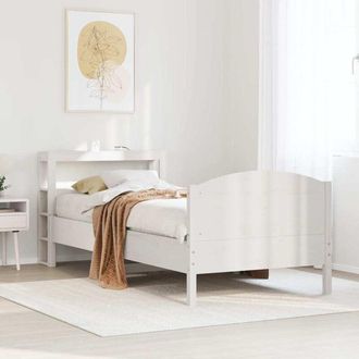 vidaXL Vidaxl - Estructura De Cama Sin Colch&oacute;n Madera Maciza Blanca 75x190 Cm