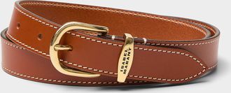 Isabel Marant Womens Zadd golden D buckle belt