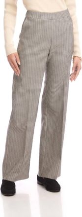 Karen Kane Plaid Straight Leg Trousers In Check