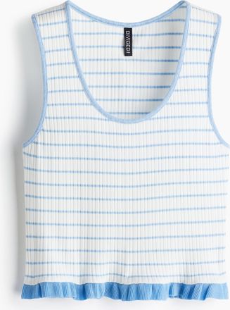 H&M Tanktop mit Volants - Blue