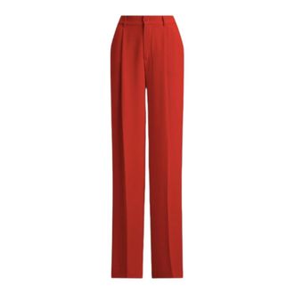 Ralph Lauren Wide Trousers, female, Red, Size: 2XS Wide Trousers