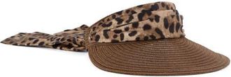 Eugenia Kim Ricky Packable Straw Visor in Chocolate at Nordstrom