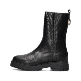 Omoda Schoenen, Dames, Zwart, 40 EU, Leer, Zwarte Leren Croco Enkelboots