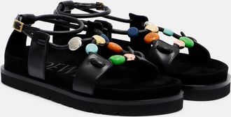 Loewe Paulas Ibiza Pebble Beads leather sandals
