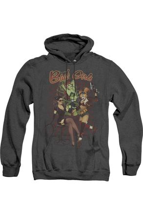 Gildan Justice League of America Bad Girls Adult Heather Hoodie / Hooded Sweatshirt