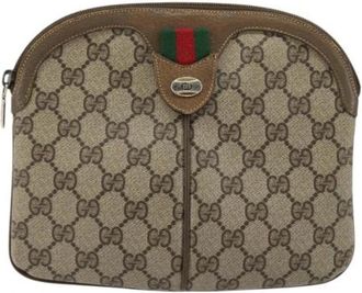 Gucci Pre-owned Vintage Shoulder Bag - Dames - Vintage Schoudertas - Bruin - ONE Size - Leer - Vintage
