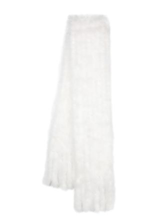 N&deg;21 turkey-feather scarf - women - Polyester/Turkey Feather - One Size - White