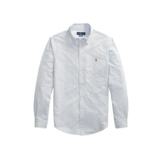 Ralph Lauren Gestreept Oxford Shirt - Heren - Casual Overhemden - Blauw - L - Overhemden