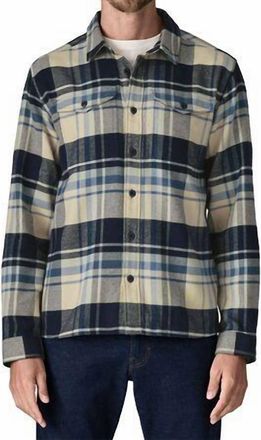 Patagonia Fjord Flannel Shirt In Hibernate: Sunken Blue