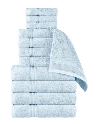 Superior Egyptian Cotton 12Pc Highly Absorbent Solid Ultra Soft Towel Set