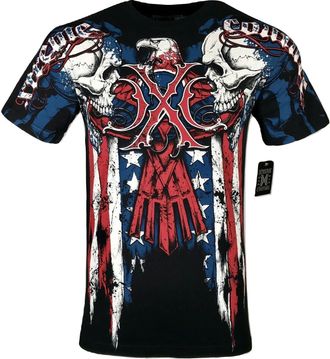 Xtreme Couture by Affliction Mens T-Shirt Couture Patriot, Black, Large